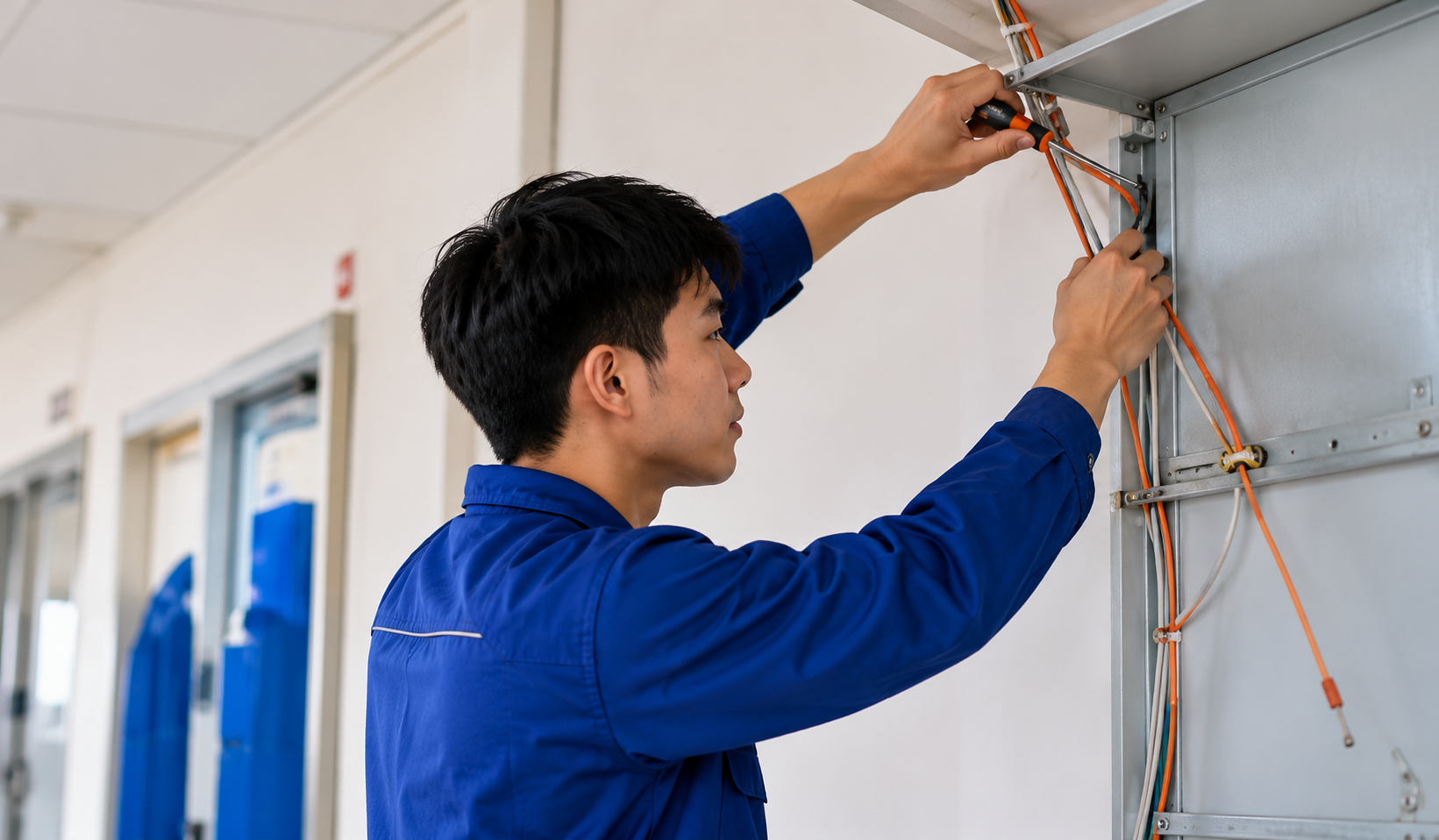 Học viên thực hành điện dân dụng